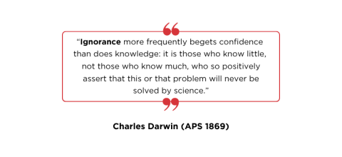 Charles Darwin's (APS 1869) Words of Wisdom